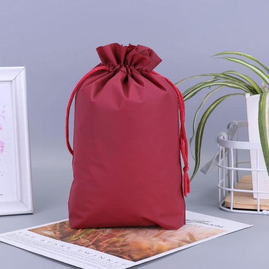 Pekanbaru HR-Premium Drawstring Pouch Bag Tas Serut Packaging Makeup Kantong Travel Warna Pastel Sebaguna Bahan Tebal Organizer Bag Anti Air Tempat Penyimpanan Pakaian Make Up Pouch Serut Murah
