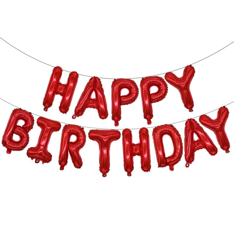 Pekanbaru HR-PAKET BALON HAPPY BIRTHDAY Warna Warni 1 Set Balon Foil Rainbow 34 Cm Balon Ulang Tahun  Murah