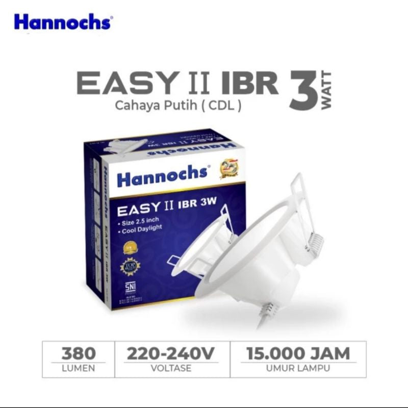 Pekanbaru Lampu Led Downlight / Lampu Ceiling Plafon Hannochs Easy Cool Daylight Ibr 3W/5W/7W/9W/12W/15W/20W