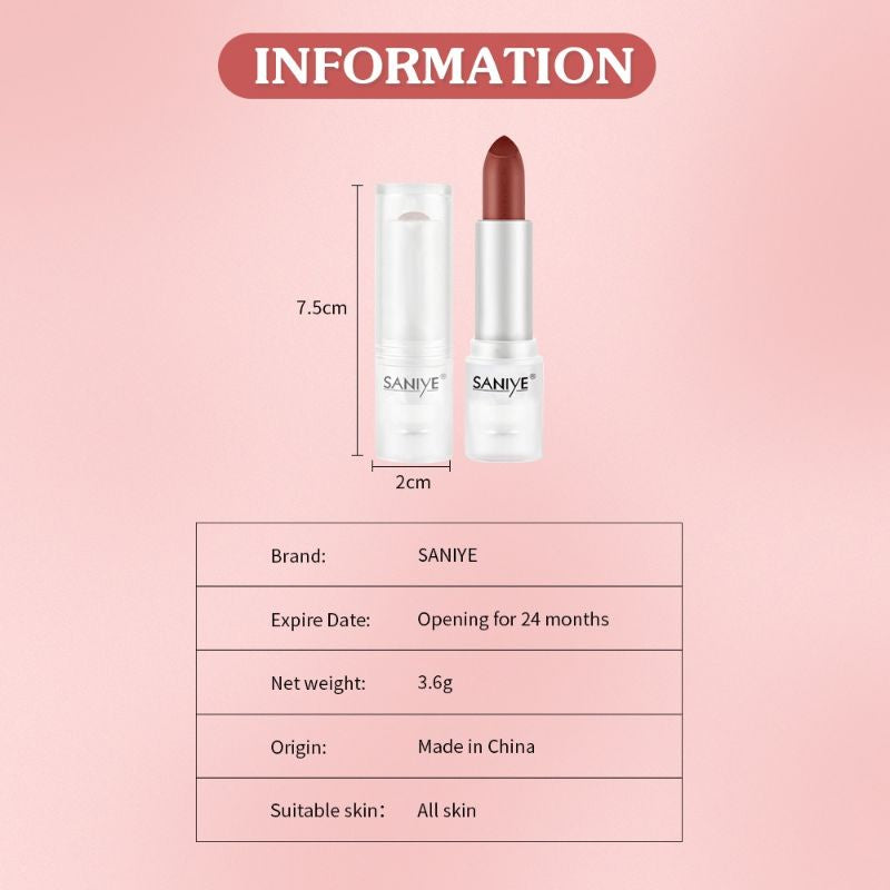 Pekanbaru Saniye Velvet Matte Lipstick Ice Cube Es Batu Transparan Fashion Makeup