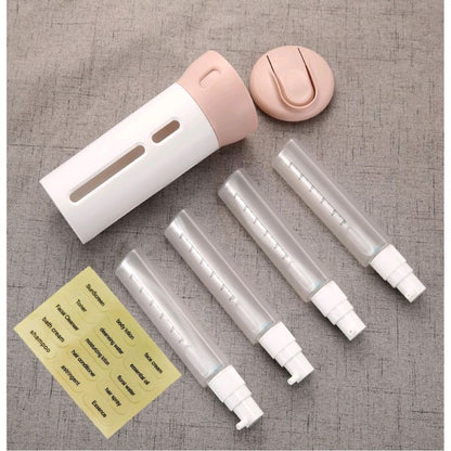 Pekanbaru Botol Travel Set 4 In 1 Dispenser Sabun Shampoo Portable
