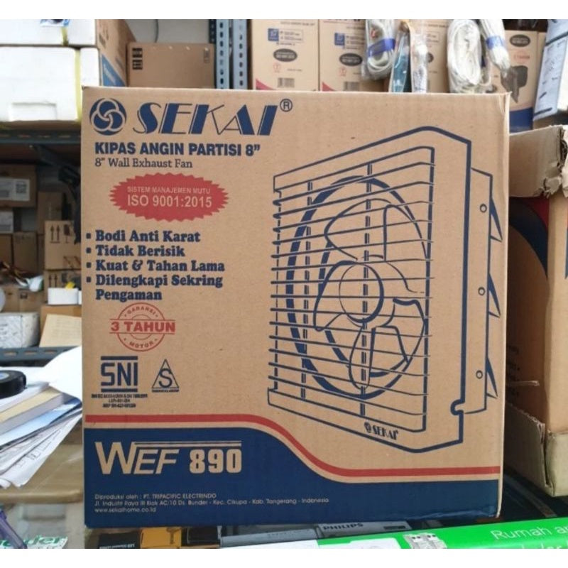 Pekanbaru Exhaust Fan Dinding Sekai Wef 890 Wall Exhaust Fan Hexos 8 Inch 8" / Exhaust Sekai