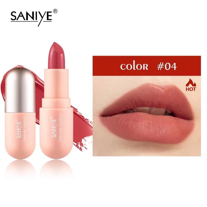 Pekanbaru Saniye Capsule Matte Lipstick New Design Long Lasting Girl Lipstick