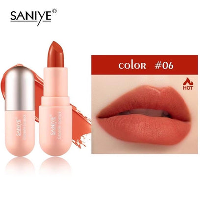 Pekanbaru Saniye Capsule Matte Lipstick New Design Long Lasting Girl Lipstick