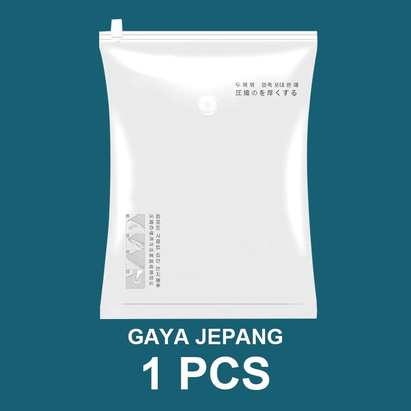 Pekanbaru HR- Vacuum Bag /Vacuum Kantong Pakaian Plastik Tebal Vacum Plastik Bag Travel Vacum Laundry Bag Padat Kedap Udara