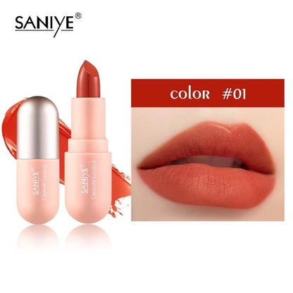 Pekanbaru Saniye Capsule Matte Lipstick New Design Long Lasting Girl Lipstick