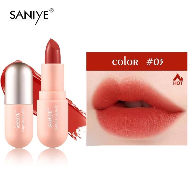 Pekanbaru Saniye Capsule Matte Lipstick New Design Long Lasting Girl Lipstick