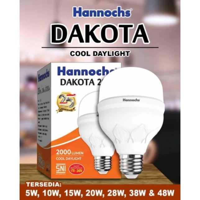 Pekanbaru Hannochs Dakota Bohlam Led Cahaya Putih 15W , 20W