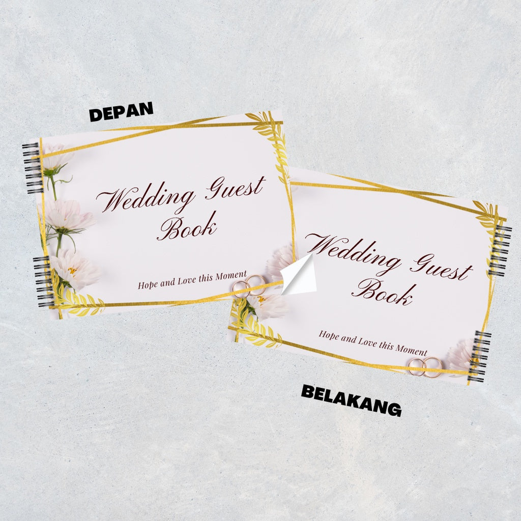 Pekanbaru Buku Tamu Pernikahan NON CUSTOM / Wedding Guest Book TIDAK CUSTOM Soft Cover DESIGN KEKINIAN TERBARU