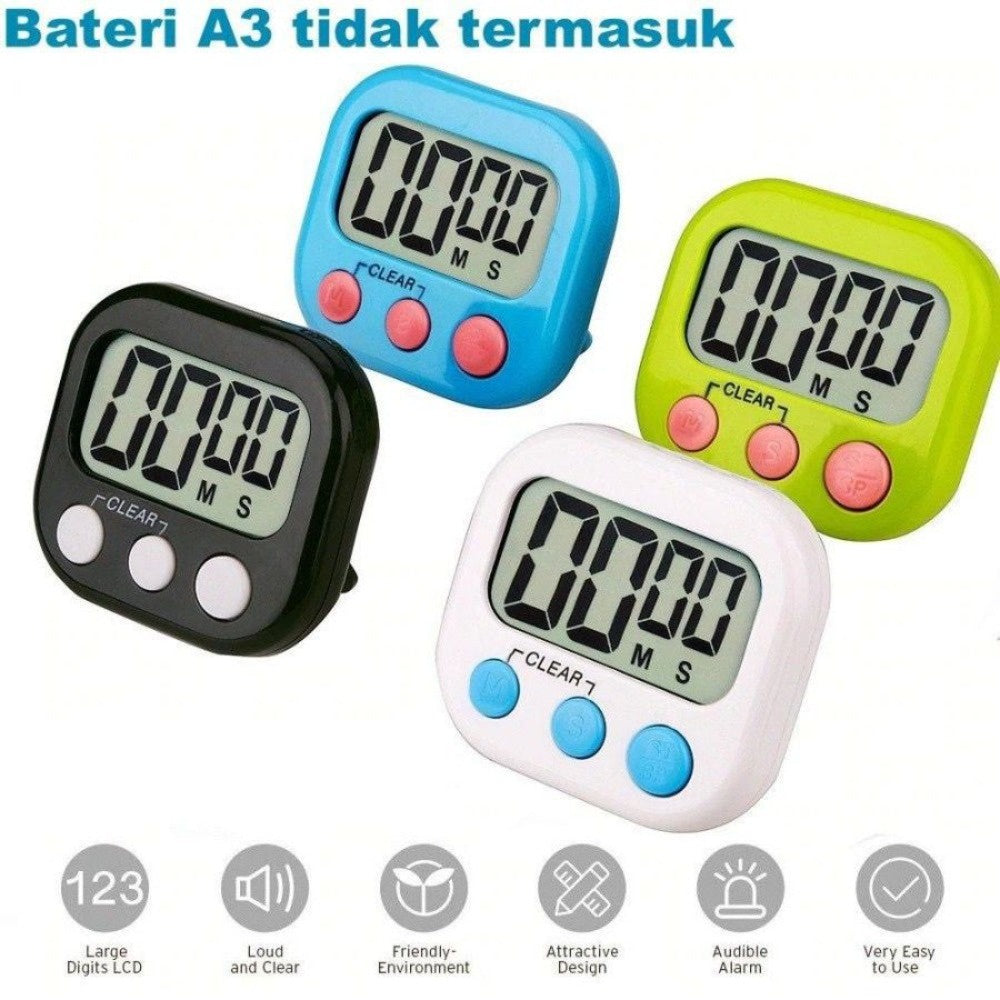 Pekanbaru Alarm Timer Masak Dapur Clock Stopwatch Digital Timer Kitchen Mini LCD
