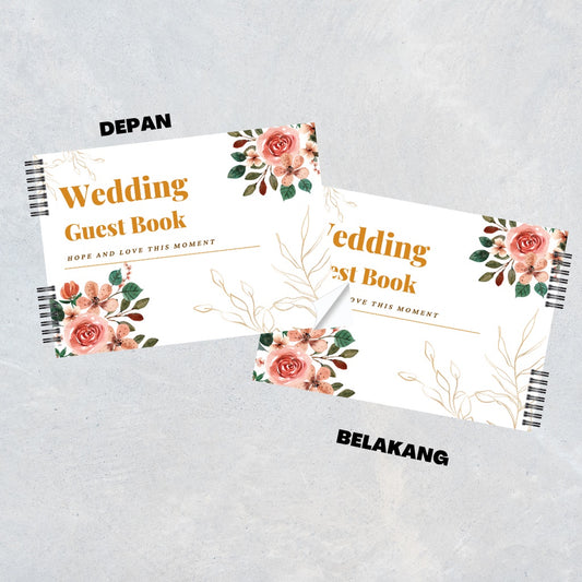 Pekanbaru Buku Tamu Pernikahan NON CUSTOM / Wedding Guest Book TIDAK CUSTOM Soft Cover DESIGN KEKINIAN TERBARU
