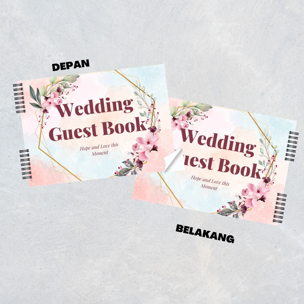 Pekanbaru Buku Tamu Pernikahan NON CUSTOM / Wedding Guest Book TIDAK CUSTOM Soft Cover DESIGN KEKINIAN TERBARU