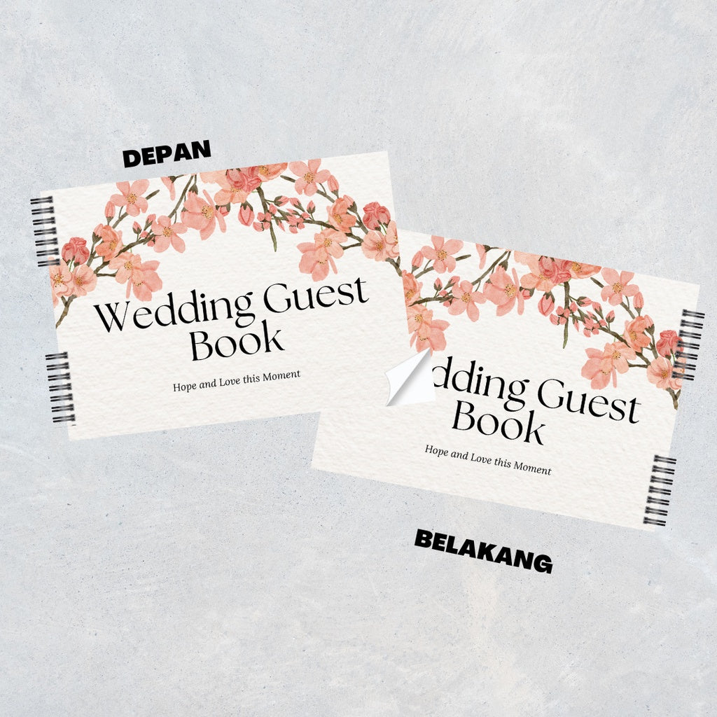 Pekanbaru Buku Tamu Pernikahan NON CUSTOM / Wedding Guest Book TIDAK CUSTOM Soft Cover DESIGN KEKINIAN TERBARU