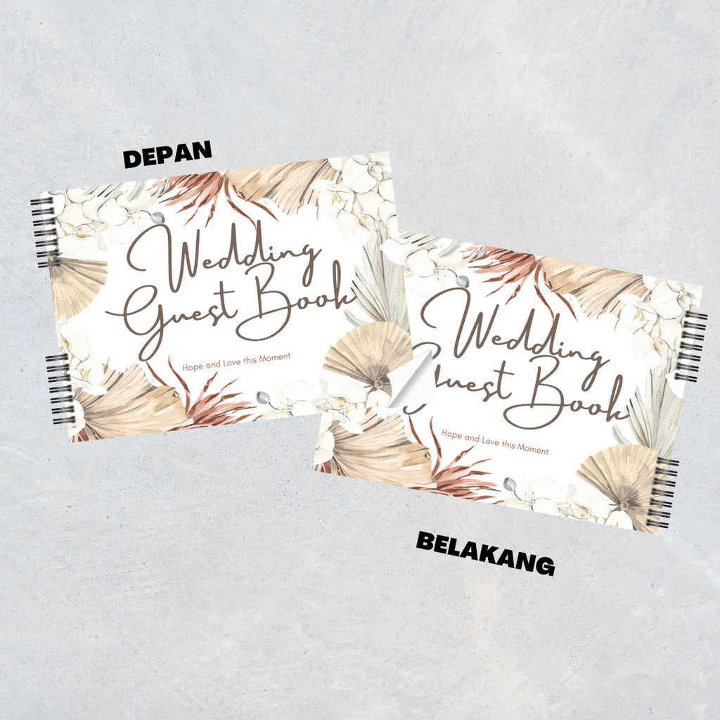 Pekanbaru Buku Tamu Pernikahan NON CUSTOM / Wedding Guest Book TIDAK CUSTOM Soft Cover DESIGN KEKINIAN TERBARU