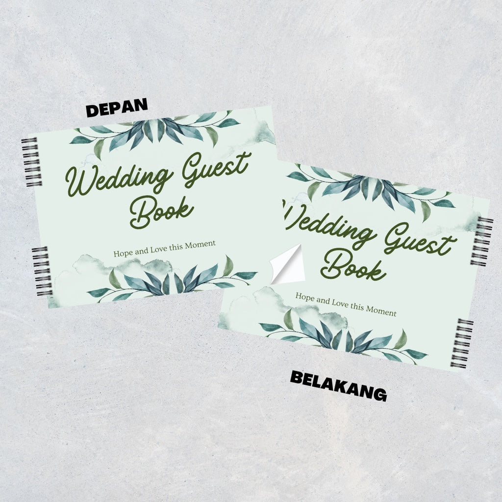 Pekanbaru Buku Tamu Pernikahan NON CUSTOM / Wedding Guest Book TIDAK CUSTOM Soft Cover DESIGN KEKINIAN TERBARU