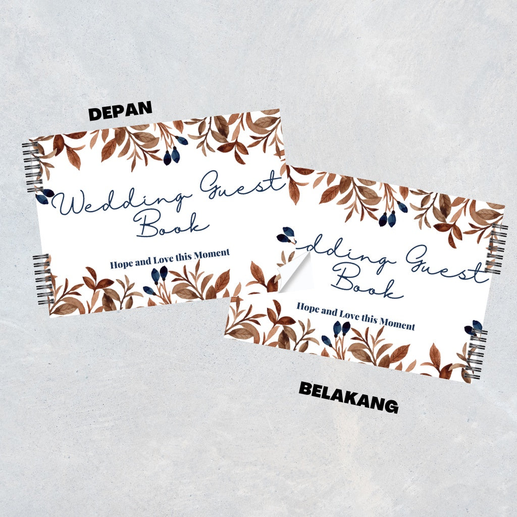 Pekanbaru Buku Tamu Pernikahan NON CUSTOM / Wedding Guest Book TIDAK CUSTOM Soft Cover DESIGN KEKINIAN TERBARU