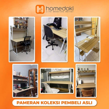 Pekanbaru Homedoki Meja Belajar / Meja Komputer / Meja Kerja / Meja Belajar Minimalis Kayu / Meja Kerja Murah / Meja Belajar Anak