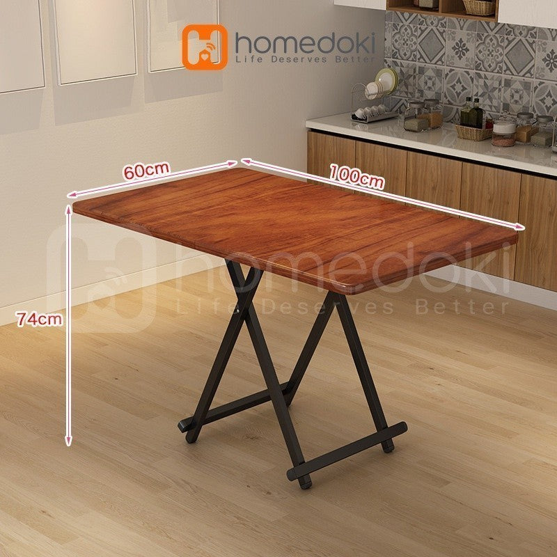 Pekanbaru Homedoki Meja Lipat Minimalis/  Meja Lipat Kayu / Meja Makan Portable / Meja Makan Lipat / Meja Lipat Portable
