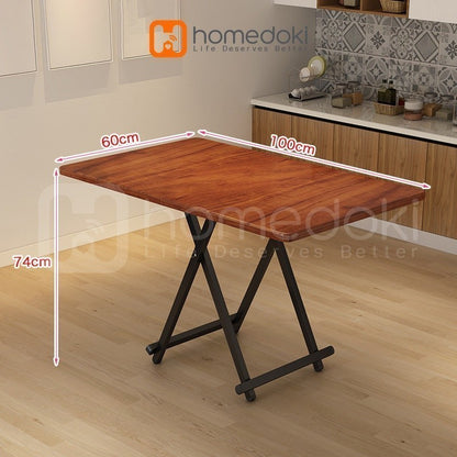Pekanbaru Homedoki Meja Lipat Minimalis/  Meja Lipat Kayu / Meja Makan Portable / Meja Makan Lipat / Meja Lipat Portable