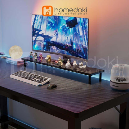 Pekanbaru Homedoki Meja Gaming / L Shaped Meja / Meja Komputer Serat Karbon / Meja Laptop / Meja Komputer Minimalis / Meja Kantor /  Meja Kantor Serbaguna / Meja Kerja / Meja Belajar