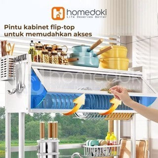 Pekanbaru Homedoki Rak Piring Wastafel / Rak Wastafel Dapur / Rak Di Atas Wastafel / Rak Piring Besi Dapur / Rak Penyimpanan Piring