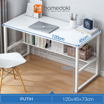 Pekanbaru Homedoki Meja Belajar Minimalis/  Meja Gaming / Meja Komputer / Meja Kantor / Meja Rias Panjang / Meja Kamar Tidur Sederhana