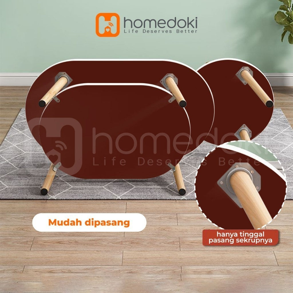 Pekanbaru Homedoki Meja Tamu Minimalis / Meja Kopi / Coffee Table / Meja Kayu / Meja Makan