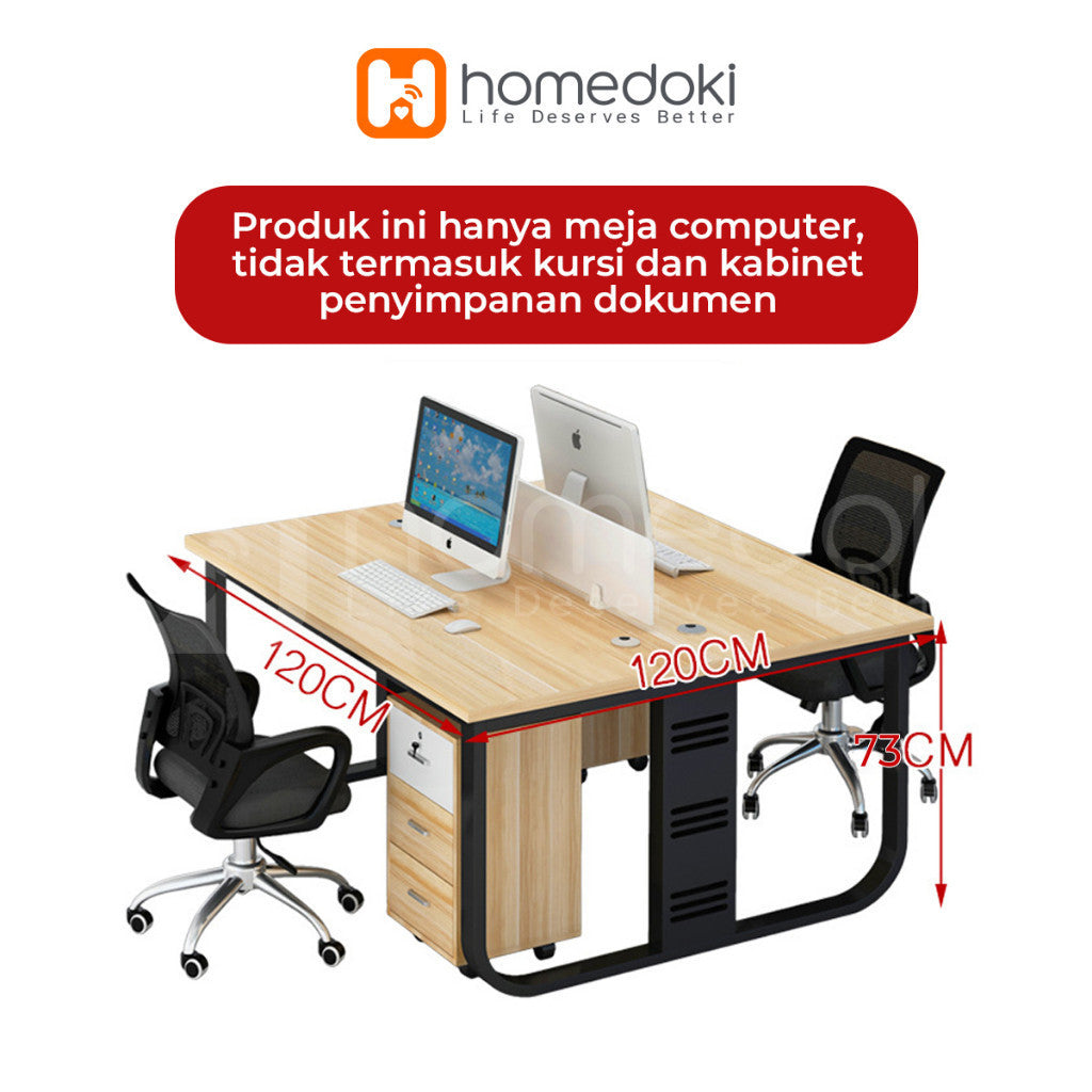Pekanbaru Homedoki Meja /Meja Kantor / Computer Desk /Meja Kantor / Meja Kayu Minimalis / Meja Kerja