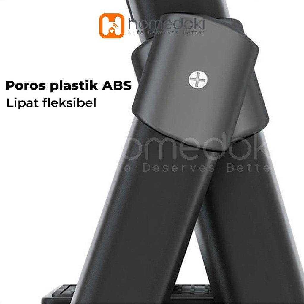Pekanbaru Homedoki Tangga Rumah Lipat Tangga Besi Lipat 3/4 Step Household Steel Ladder/ Tangga Lipat Aluminium 4 Step Premium Ladder