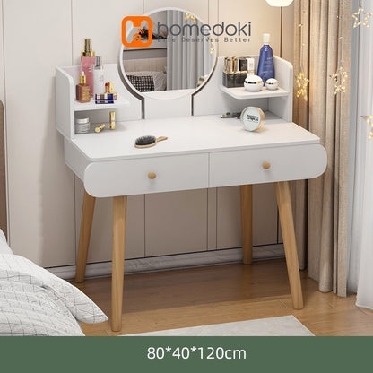 Pekanbaru Homedoki Meja Rias/Meja Rias Modern Minimalis/Meja Rias Putih /Meja Rias Minimalis/Meja Rias Aesthetic/Meja Rias Kayu
