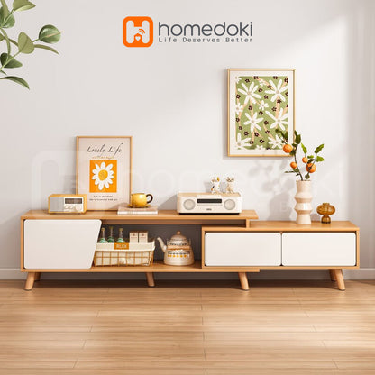 Pekanbaru Homedoki  Meja Tv / Rak Tv / Meja Tv Minimalis Modern / Lemari Tv / Meja Tv Kayu Murah