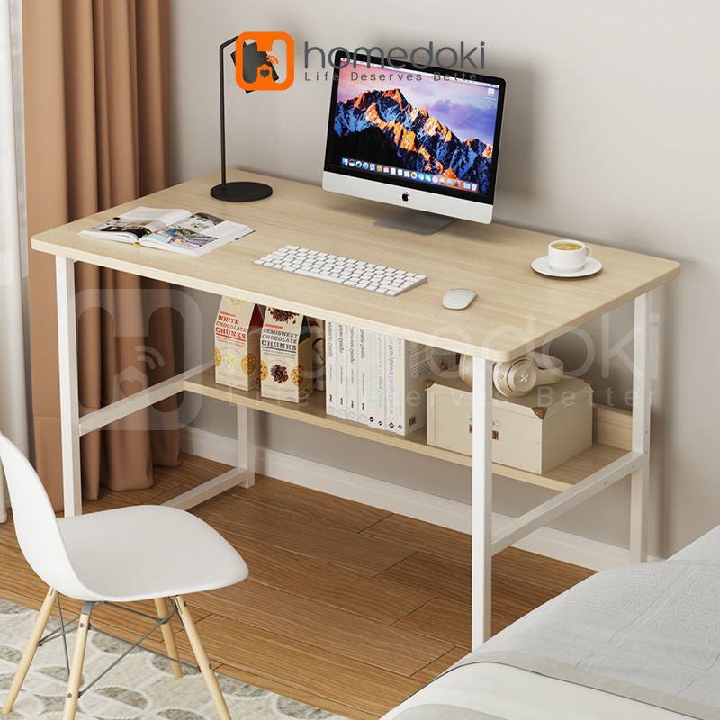 Pekanbaru Homedoki Meja Belajar Minimalis/  Meja Gaming / Meja Komputer / Meja Kantor / Meja Rias Panjang / Meja Kamar Tidur Sederhana