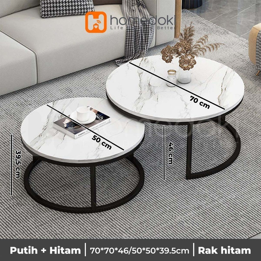 Pekanbaru Homedoki Meja Tamu/Meja Kopi/Meja Sudut/Meja Cafe/Coffe Table/Meja Minimalis/Meja Teras