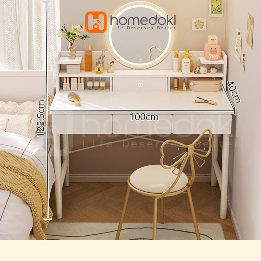 Pekanbaru Homedoki Meja Rias/Meja Rias Aesthetic/Meja Rias Minimalis/Meja Rias Led/Meja Rias Lampu/Meja Rias Sliding/Meja Make Up