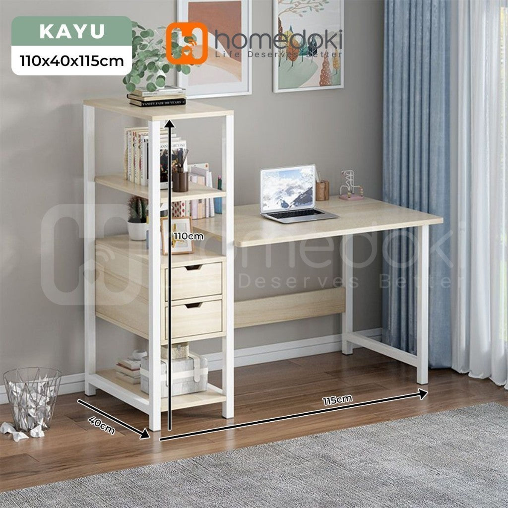 Pekanbaru Homedoki Meja Belajar Minimalis/Meja Komputer Minimalis/Meja Gaming Minimalis/Meja Belajar Anak/Meja Belajar Aesthetic
