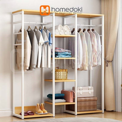 Pekanbaru Homedoki Rak Baju Gantung / Stand Hanger / Rak Baju / Rak Pakaian / Rak Gantung Baju Kayu