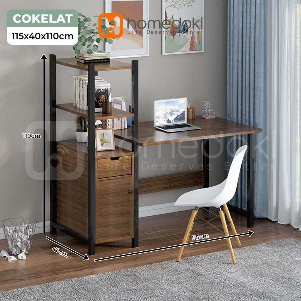 Pekanbaru Homedoki Meja Belajar Minimalis/  Meja Gaming / Meja Komputer / Meja Kantor / Meja Rias Panjang / Meja Kamar Tidur Sederhana