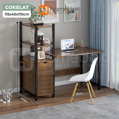 Pekanbaru Homedoki Meja Belajar Minimalis/  Meja Gaming / Meja Komputer / Meja Kantor / Meja Rias Panjang / Meja Kamar Tidur Sederhana
