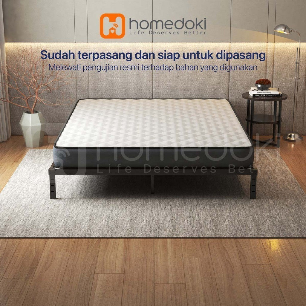 Pekanbaru Homedoki Basicbed / Dipan Tempat Tidur / Yelena Ranjang Tidur / Divan Dipan Tempat Tidur / Kai Ranjang Besi Industrial Bed In A Box