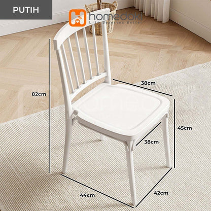 Pekanbaru Homedoki Kursi Plastik/Kursi Kantor/Kursi Belajar/Kursi Teras/Kursi Santai/Kursi Kerja/Kursi Makan/Kursi Cafe