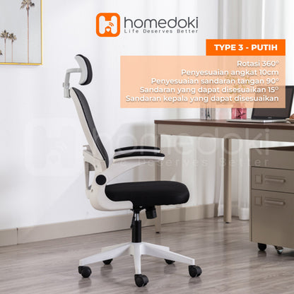 Pekanbaru Homedoki Kursi Kantor / Kursi Gaming / Kursi Putar / Kursi Kantor Hidrolik / Kursi Jaring / Kursi Ergonomis