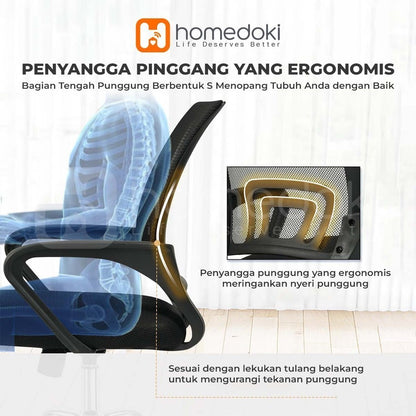 Pekanbaru Homedoki Kursi Kantor / Kursi Gaming / Kursi Putar / Kursi Kerja / Kursi Jaring