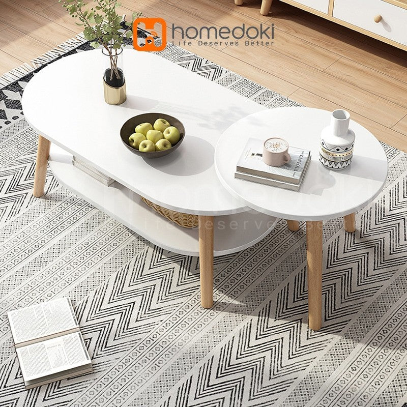 Pekanbaru Homedoki Meja Tamu Minimalis / Meja Kopi / Coffee Table / Meja Kayu / Meja Makan