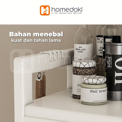 Pekanbaru Homedoki Lemari Dapur Minimalis/Rak Dapur/Lemari Piring/Rak Dapur Serbaguna/Rak Penyimpanan Dapur/Rak Piring Oven Microwave