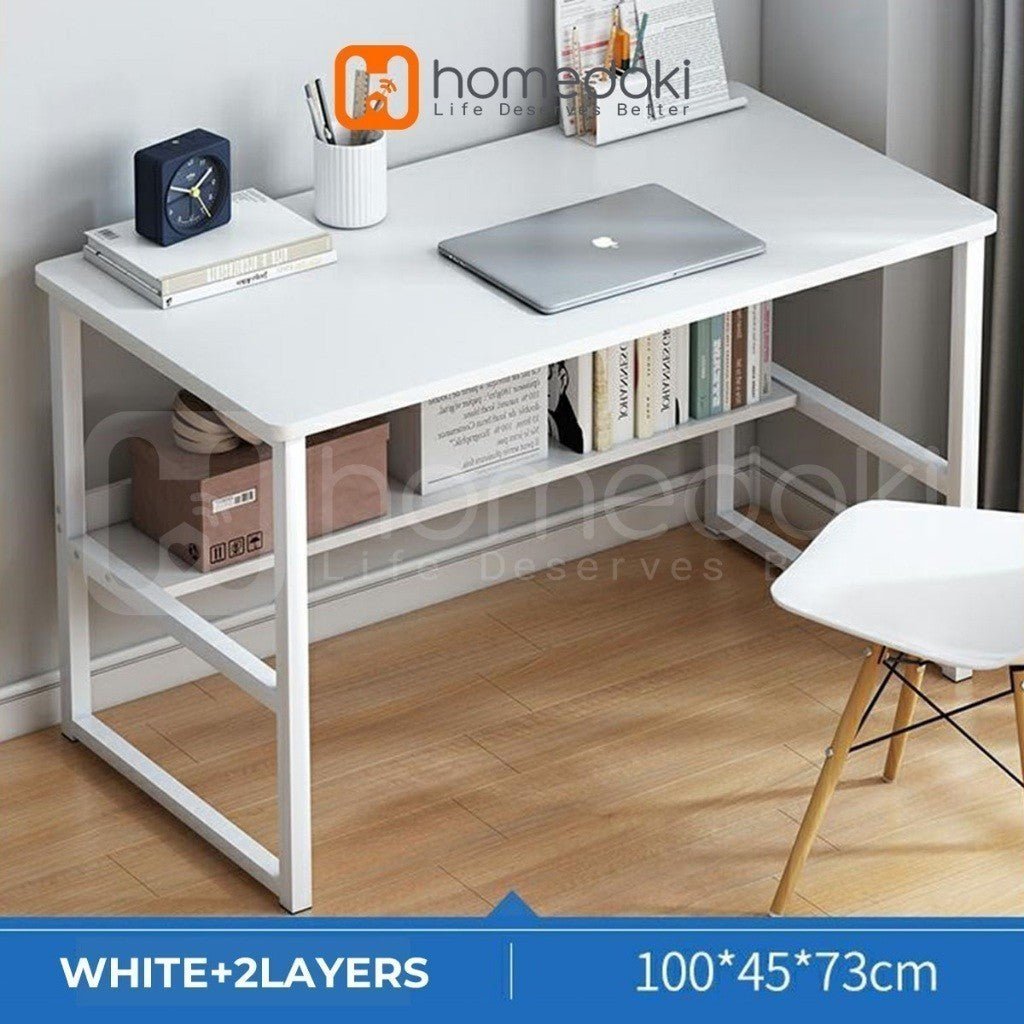 Pekanbaru Homedoki Meja Belajar Minimalis/  Meja Gaming / Meja Komputer / Meja Kantor / Meja Rias Panjang / Meja Kamar Tidur Sederhana