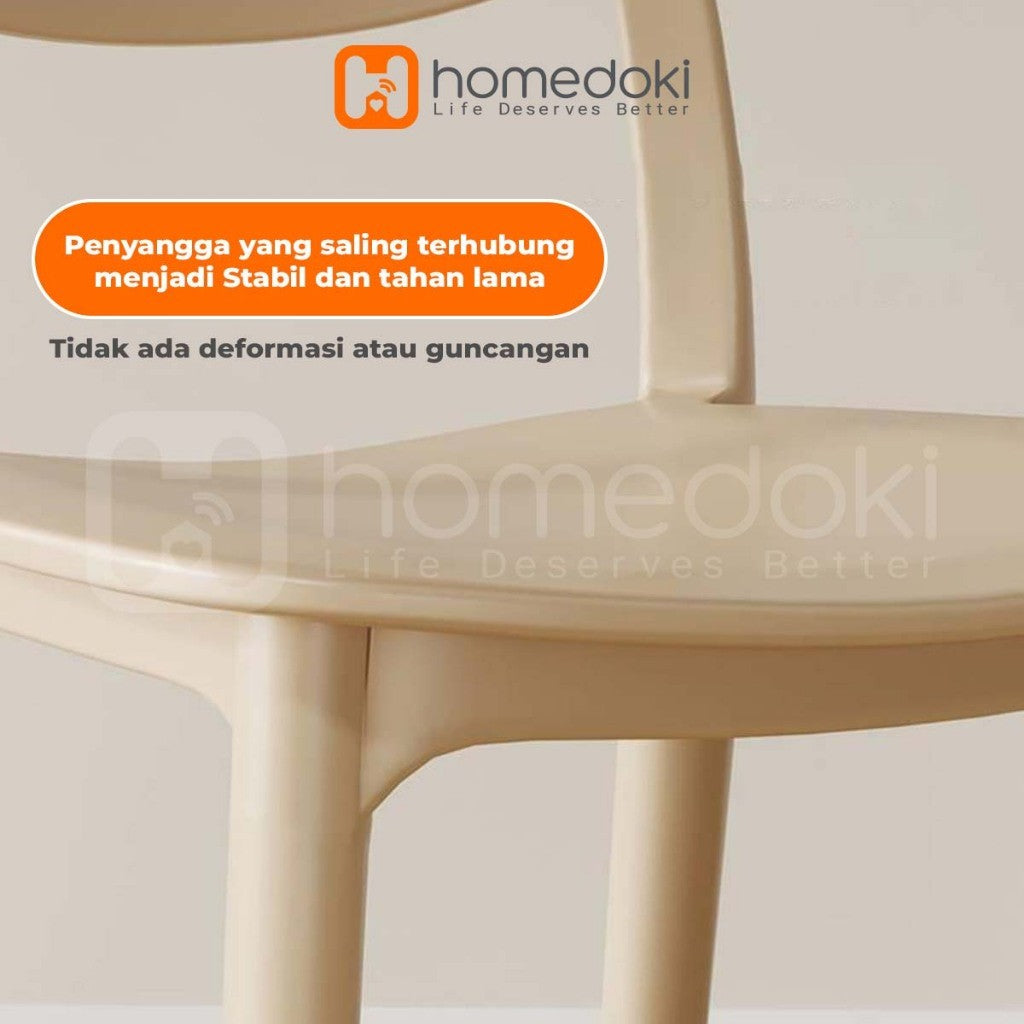 Pekanbaru Homedoki Kursi Plastik/Kursi Kantor/Kursi Belajar/Kursi Teras/Kursi Santai/Kursi Kerja/Kursi Makan/Kursi Cafe