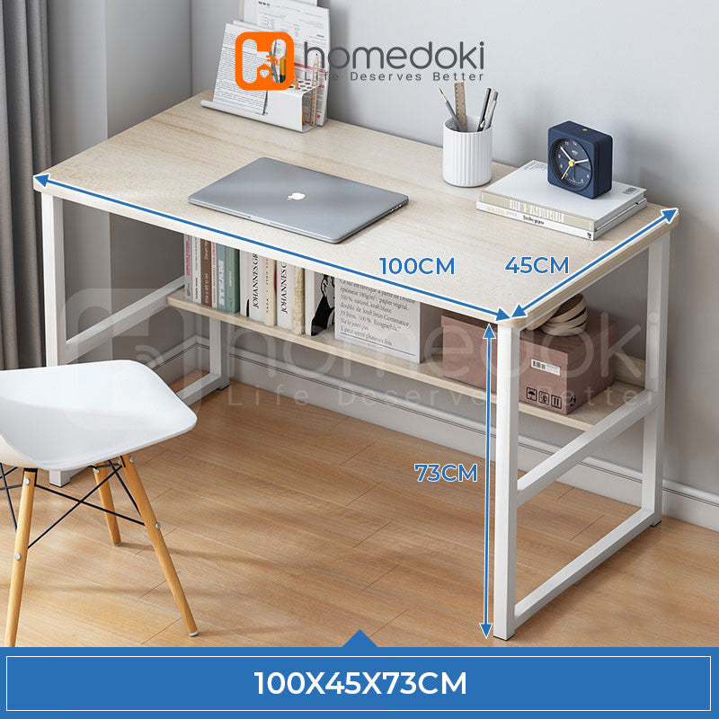 Pekanbaru Homedoki Meja Belajar Minimalis/  Meja Gaming / Meja Komputer / Meja Kantor / Meja Rias Panjang / Meja Kamar Tidur Sederhana