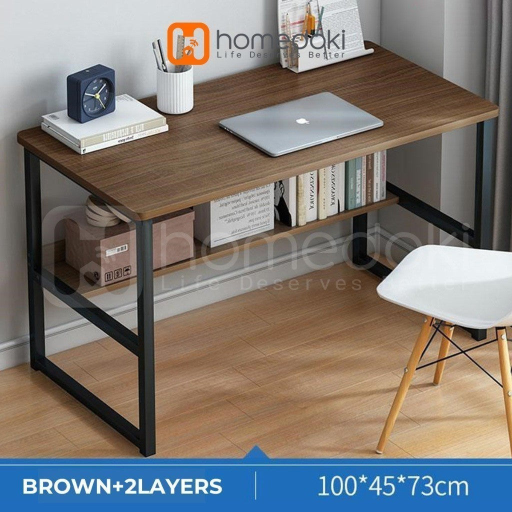 Pekanbaru Homedoki Meja Belajar Minimalis/  Meja Gaming / Meja Komputer / Meja Kantor / Meja Rias Panjang / Meja Kamar Tidur Sederhana
