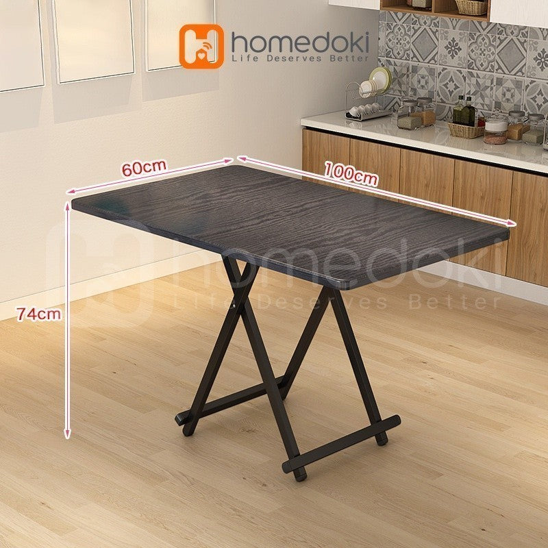 Pekanbaru Homedoki Meja Lipat Minimalis/  Meja Lipat Kayu / Meja Makan Portable / Meja Makan Lipat / Meja Lipat Portable