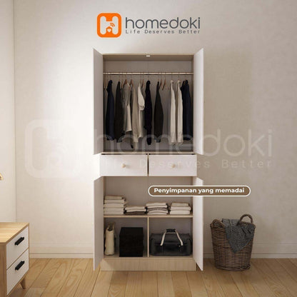 Pekanbaru Homedoki Lemari Pakaian/Lemari Baju/Lemari Baju Minimalis/Lemari Pakaian Estetik/Lemari Baju Aesthetic/Lemari Pakaian Minimalis